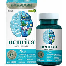 NEURIVA Plus Vegetarian Brain Supplement For Memory, Focus & Concentration + Cognitive Function, Vitamins B6 & B12 and Clinically Tested Nootropics Phosphatidylserine and Neurofactor, 30ct Capsules
