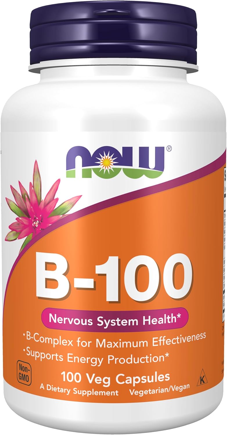 NOW Foods Vitamin B-100, 100 Veg Capsules