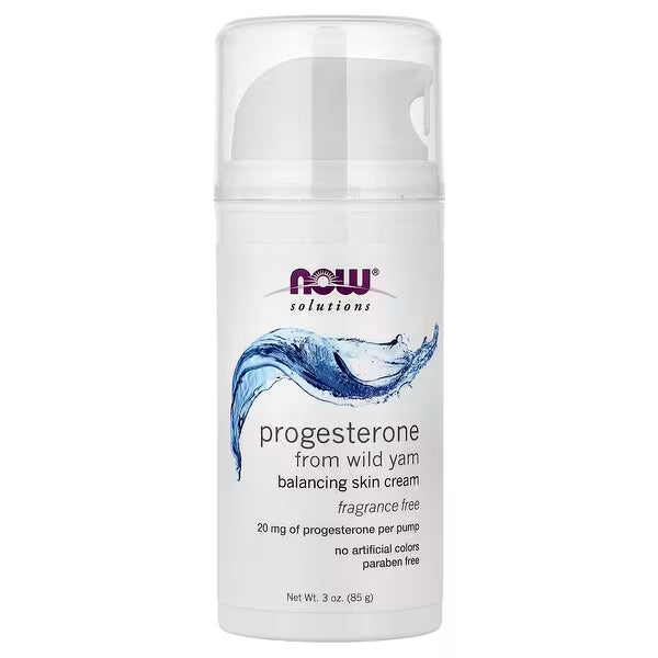 NOW Solutions Progesterone Skin Cream Calming Lavender, 3 oz