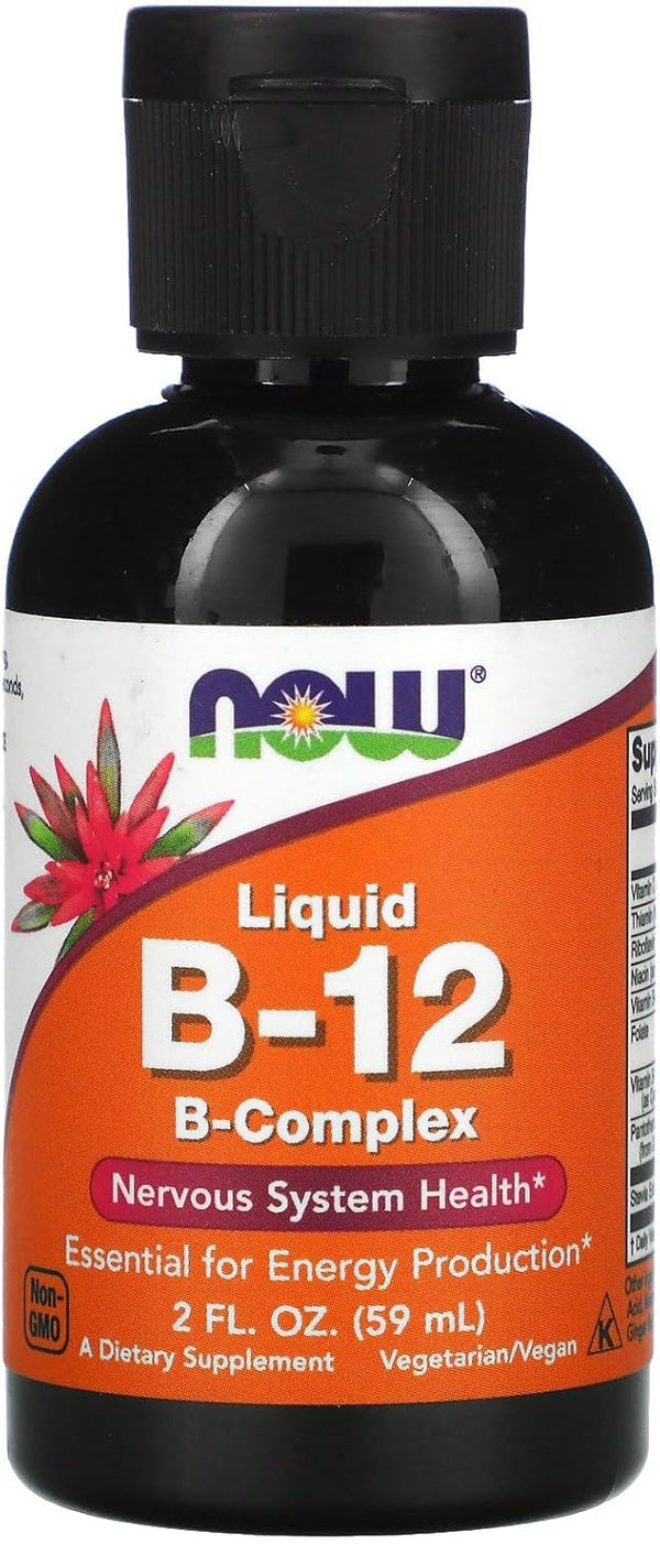 NOW Foods, Liquid B-12, B-Complex, 2 fl oz (59 ml)
