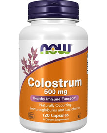 NOW Foods Supplements, Colostrum 500 mg, Naturally occurring
Immunoglobulins and Lactoferrin, 120 Veg Capsules 