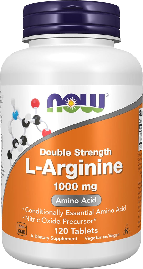 NOW Foods Supplements, L-Arginine 1,000 mg, 120 Tablets