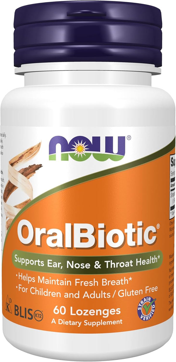 NOW Foods Supplements, OralBiotic™, 60 Lozenges