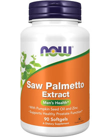 NOW Foods Supplements, Saw Palmetto Extract with Pumpkin Seed Oil and Zinc, Men's Health*, 90 Softgels
