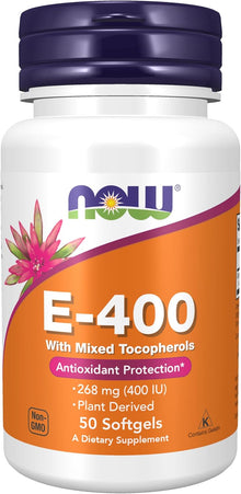 NOW Foods Supplements, Vitamin E-400 IU 50 Softgels