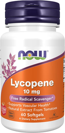 NOW Supplements, Lycopene 10 mg, 60 Softgels