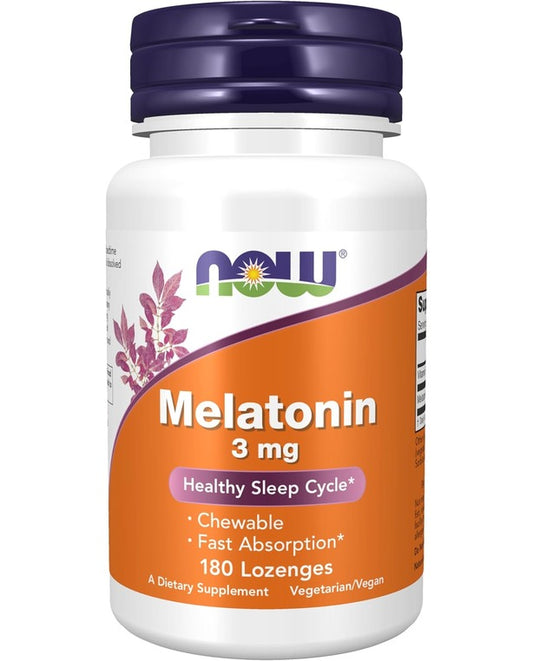 NOW Supplements, Melatonin 3 mg, Free Radical Scavenger*, Healthy
Sleep Cycle*, 90 Chewable Lozenges