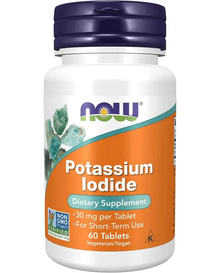 NOW Supplements, Potassium Iodide 30 mg, Non-GMO Project Verified, Dietary Supplement, 60 Tablets
