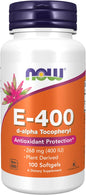 NOW Supplements, Vitamin E-400 IU, D-Alpha Tocopheryl, 100 Count