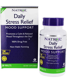Natrol Daily Stress Relief 100 mg, Dietary Supplement, Mood + Stress, 30 Tablets, 30 Day Supply
