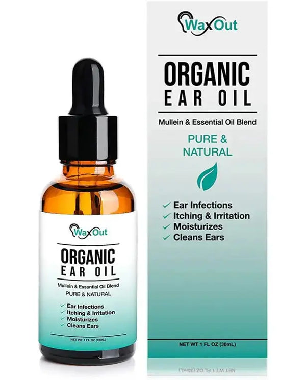 Natural Mullein Ear Wax Removal Oil & Cleaner with Garlic | Pain & Earache Drops | Earwax Softener, Moisturizer & Allergy Soothing | Tinnitus, Itching, Ringing, Infections & Clogged Ears Relief
