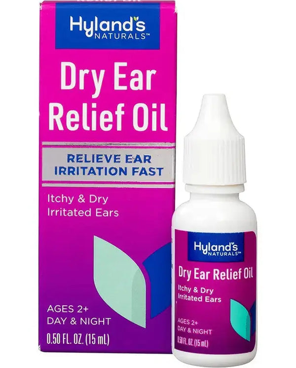 Naturals Dry Ear Relief Oil, Relieve Ear Irritation Fast, for Itchy & Dry Irritated Ears, Ages 2+, Day & Night Drops, 0.5 Ounce
