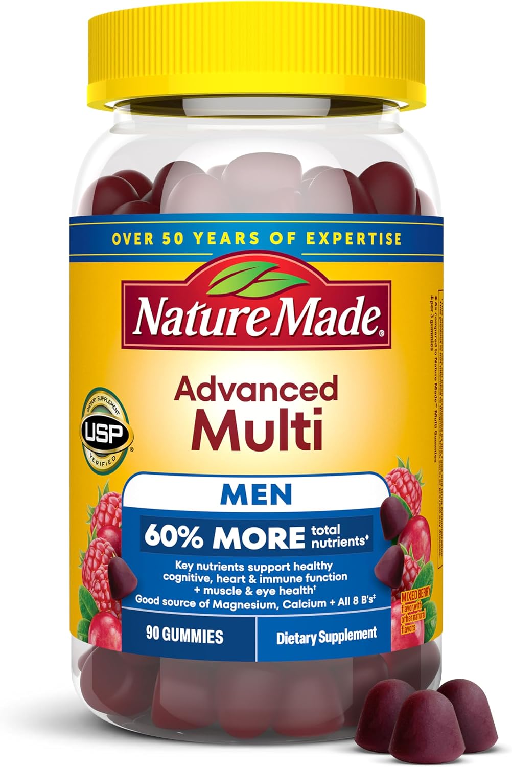 Nature Made Advanced Multivitamin Gummies for Men, 90 Gummies