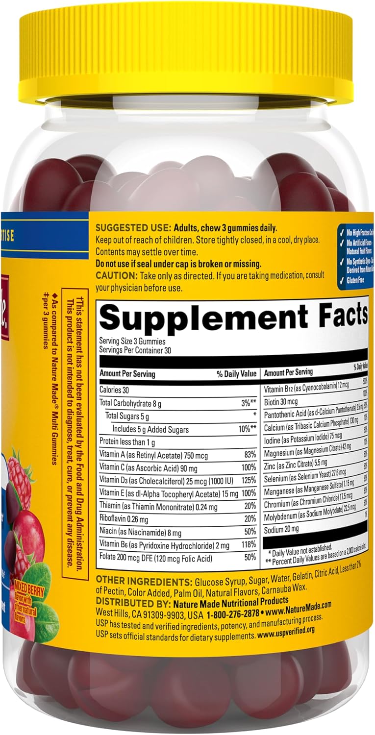 Nature Made Advanced Multivitamin Gummies for Men, 90 Gummies