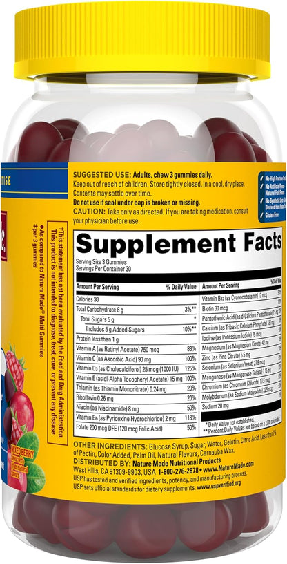 Nature Made Advanced Multivitamin Gummies for Men, 90 Gummies