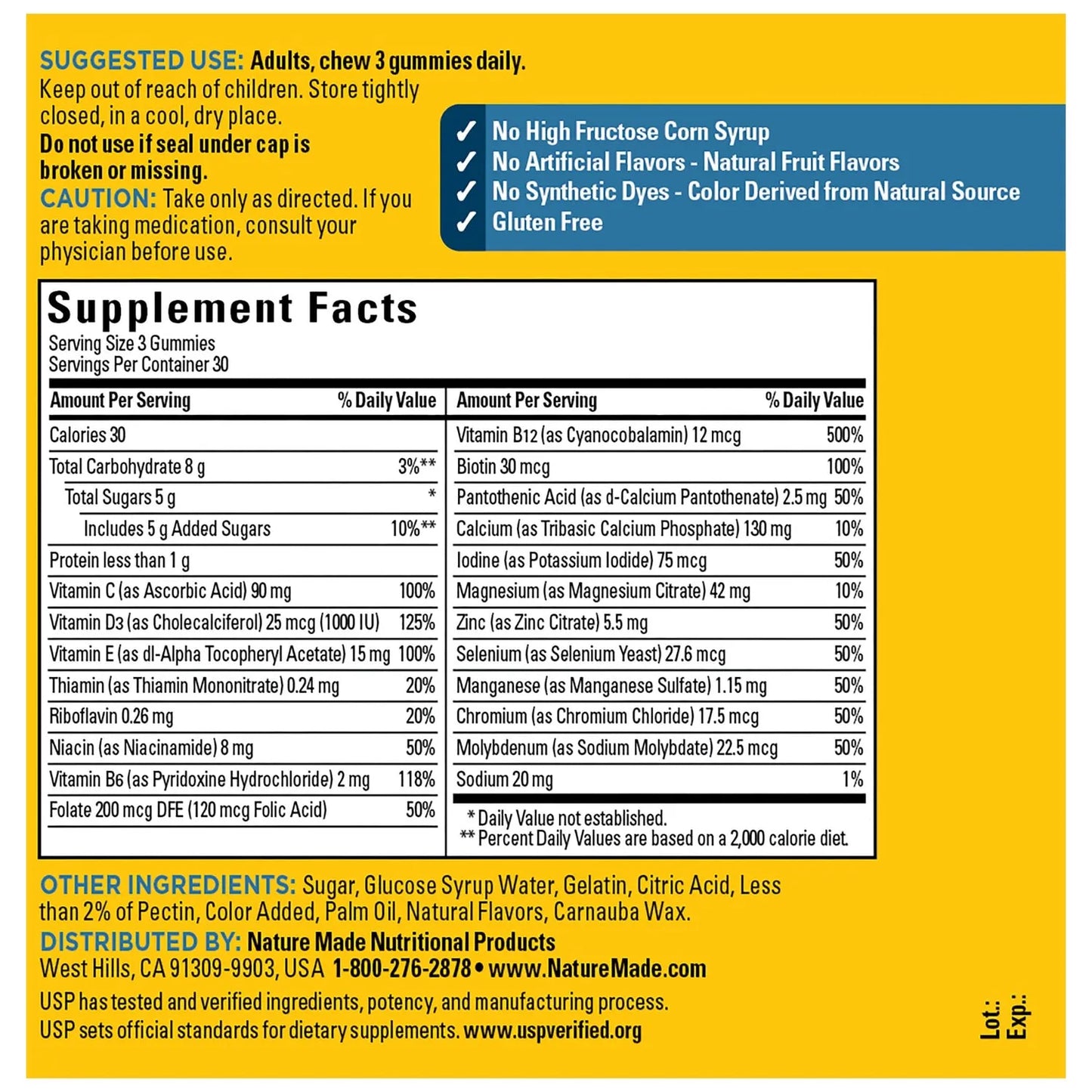 Nature Made Advanced Multivitamin Gummies for Him, 90 Gummies