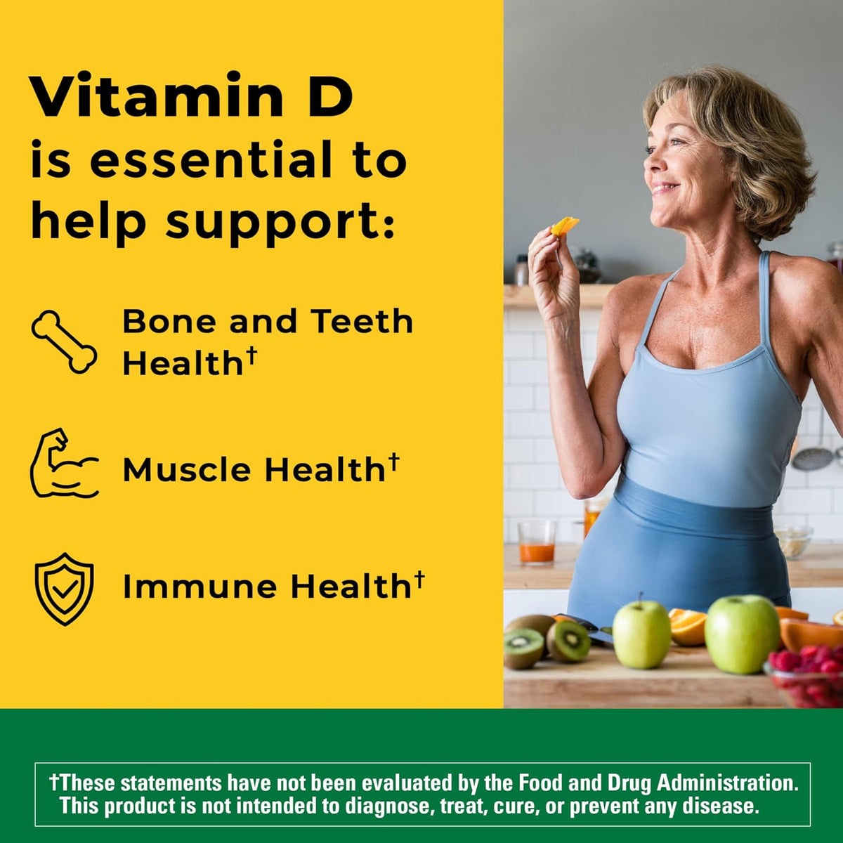 Nature Made Vitamin D3 K2 Gummies, 50 Gummy Vitamins