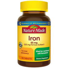 Nature Made Iron 65 mg (325 mg Ferrous Sulfate) Tablets, 365 Tablets