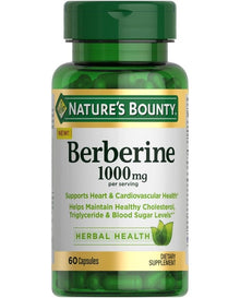 Nature's Bounty 1000mg Berberine Herbal Health Capsules, 60 capsules