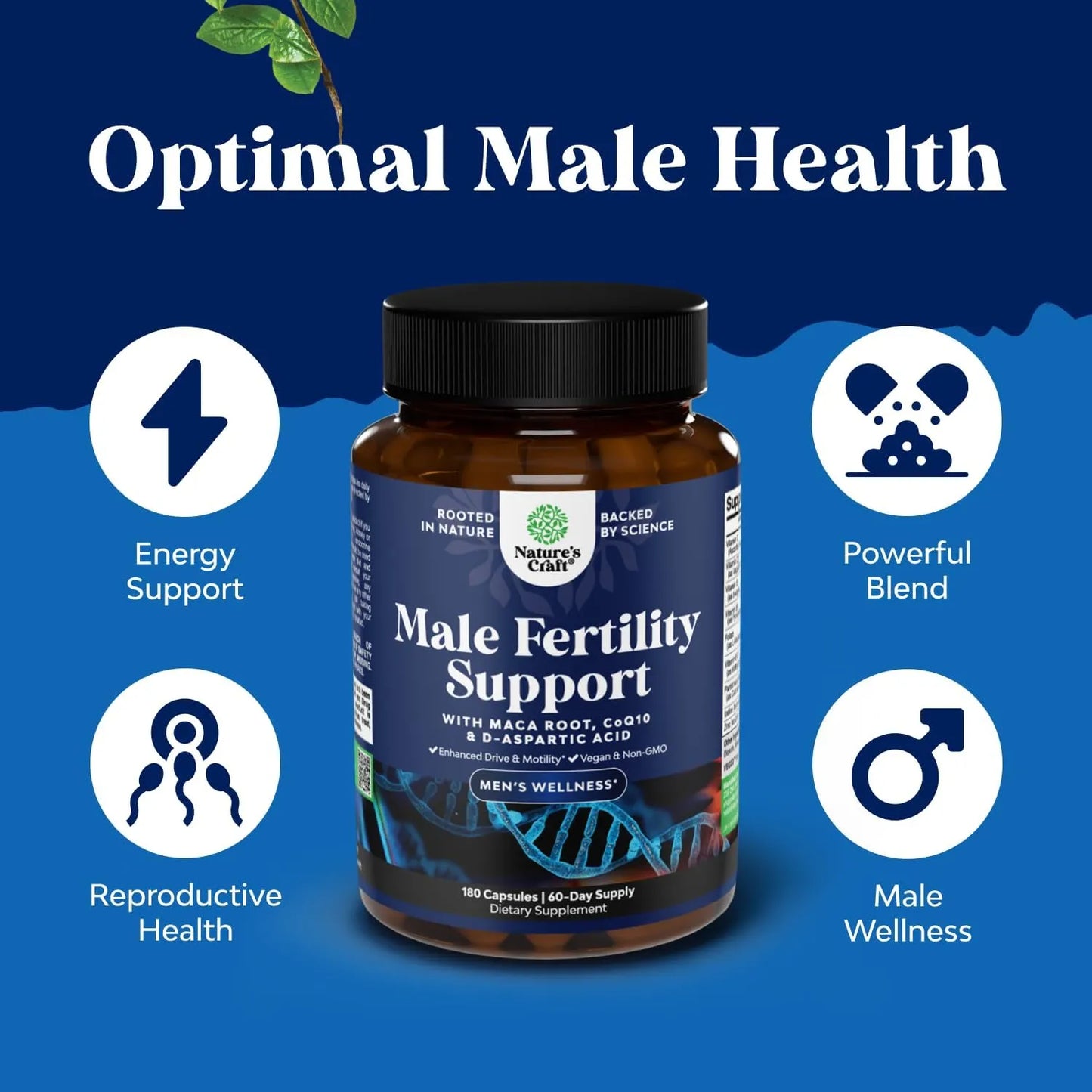 Nature's Craft Pre Conception Male Fertility Supplement 180 count