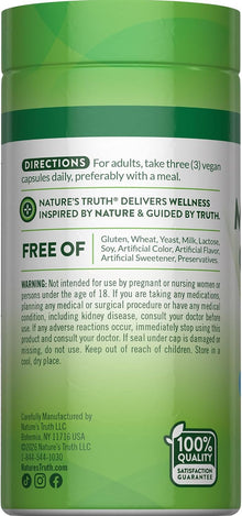 Nature's Truth Magnesium Glycinate with Ashwagandha | 60 Capsules | Vegan, Non-GMO & Gluten Free Supplement