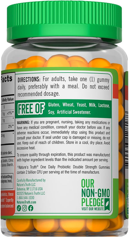 Nature's Truth Daily Probiotic Gummies | 2 Billion CFU | 90 Count