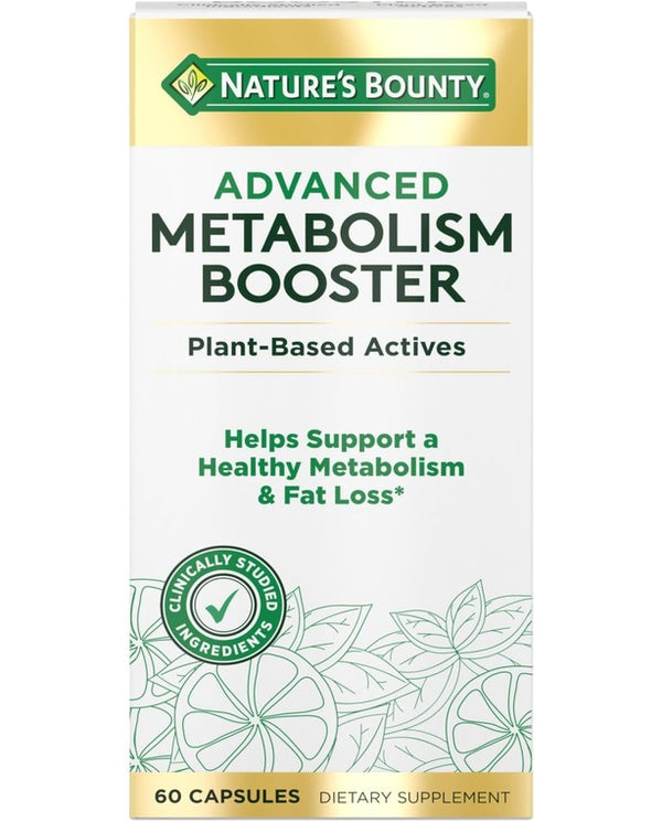 Nature's Bounty Advanced Metabolism Booster, Helps Support Healthy Metabolism & Fat Loss, 60 Capsules
