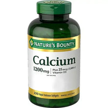 Nature's Bounty Calcium 1200 mg With Vitamin D3, Bone Health & Immune Support, 1000 IU, 220 Softgels
