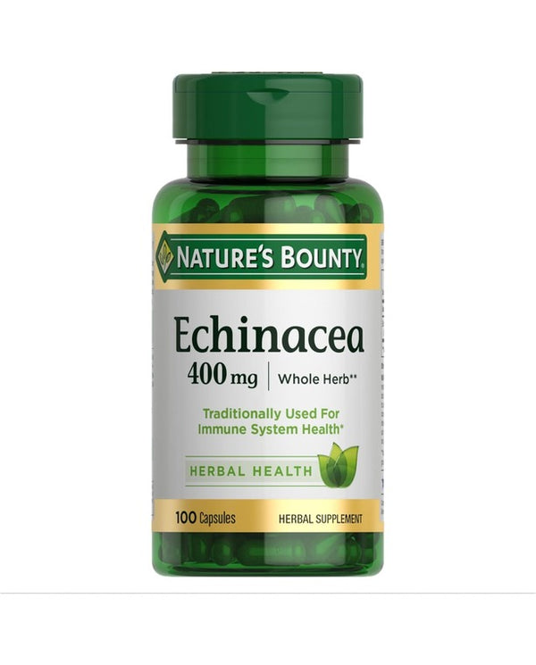 Nature's Bounty Echinacea, Herbal Supplement, Supports Immune Health, 400mg, 100 Capsules