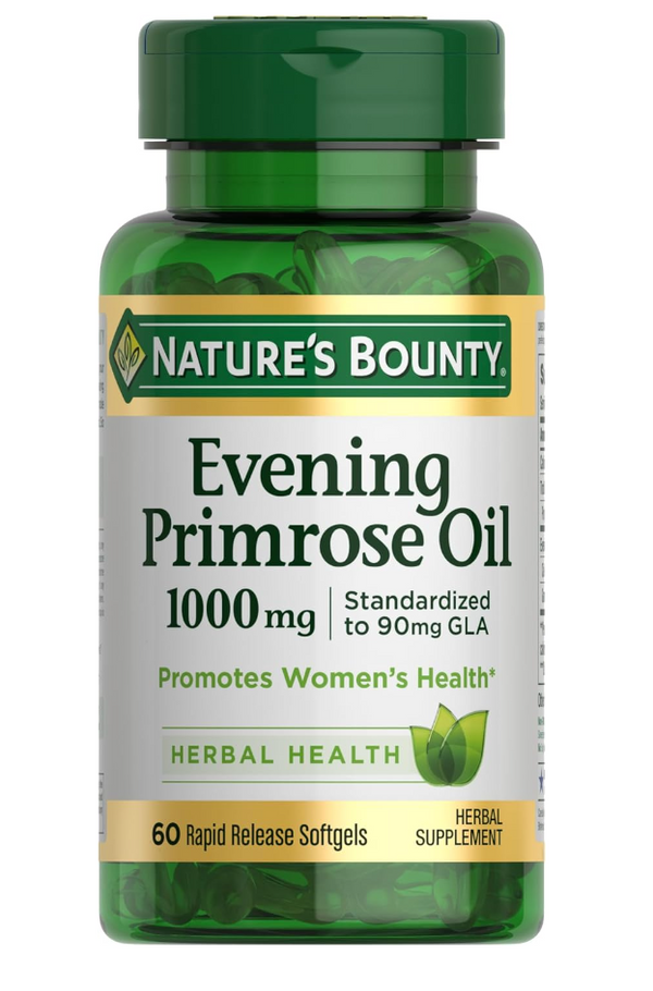 Nature's Bounty Evening Primrose Oil, 1000 mg, 60 Rapid Release Softgels
