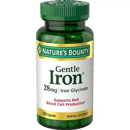 Nature's Bounty Gentle Iron 28 mg Capsules 90 Capsules

