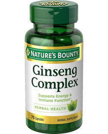 Nature's Bounty Ginseng Complex Capsules Supports Vitality & Immune Function, 75 Capsules
