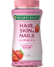 Nature's Bounty Optimal Solutions Hair, Skin& Nails.,2500 mcg, 80 Ct