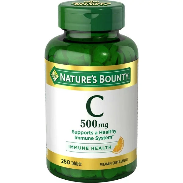 Nature’s Bounty Vitamin C Tablets, 500mg, 250 Count
