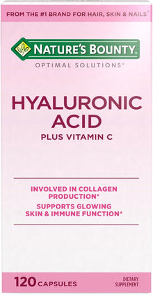 Nature's Bounty Vitamin C and Hyaluronic Acid Supplement, 120 Capsules