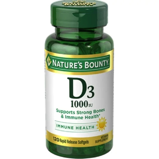 Nature's Bounty Vitamin D3 1000 IU Immune Health, 120 Softgels
