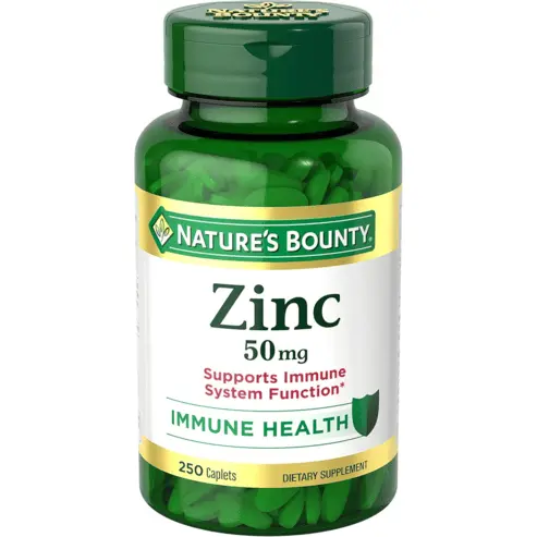 Nature's Bounty, Zinc 50mg, Immune Support & Antioxidant Supplement, Promotes Skin Health 250 Caplets
