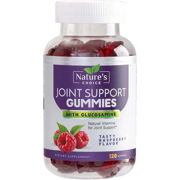 Nature's Choice Joint Support Gummies Extra Strength Glucosamine Gummy with Vitamin E - Naturally Assists Cartilage & Flexibility - Best Support Chew for Men and Women - 120 Gummies
