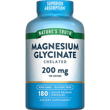 Nature's Truth Magnesium Glycinate Capsules | 200mg | 180 Count | Non-GMO, Gluten Free Supplement
