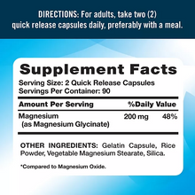 Nature's Truth Magnesium Glycinate Capsules | 200mg | 180 Count | Non-GMO, Gluten Free Supplement
