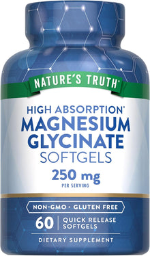 Nature's Truth Magnesium Glycinate Softgels | 250mg | 60 Pills 