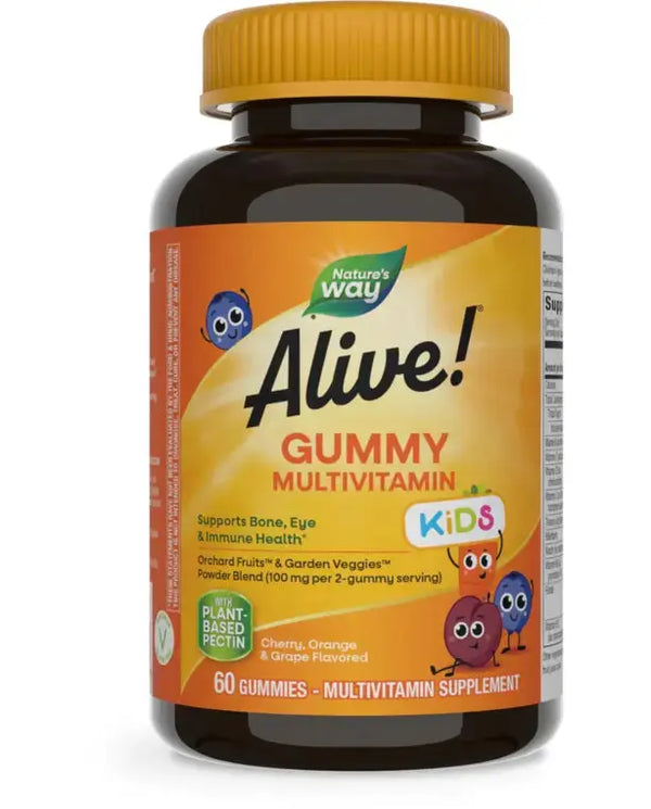Nature's Way Alive! Kid's Daily Multivitamin Gummies, Supports Growth and Development*, Fruit Flavored, 60 Count
