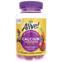 Nature's Way Alive Premium Calcium + D3 Gummies, Supports Healthy Bones & Muscles*, Strawberry and Raspberry Lemonade Flavored, 60 Gummies
