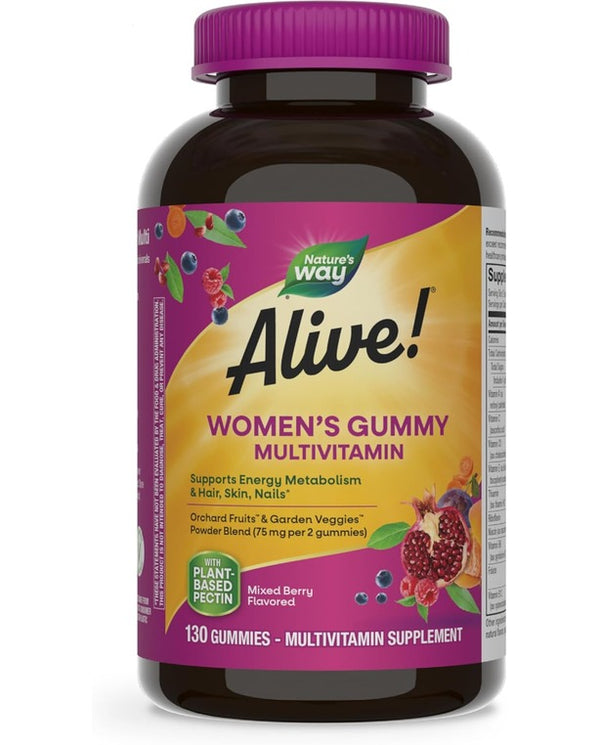 Nature’s Way Alive! Women’s Gummy Multivitamins, Vitamins & Minerals, 130 Gummies
