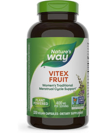 Nature’s Way Vitex Fruit, Traditional Support of Monthly Cycle*, Vegan, Non-GMO, 320 Capsules
