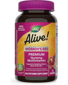 Nature's Way Women's 50+ Premium Gummies Multivitamin, 16 Vitamins and Minerals, Grape and Cherry Flavored Gummies, 75 Gummies
