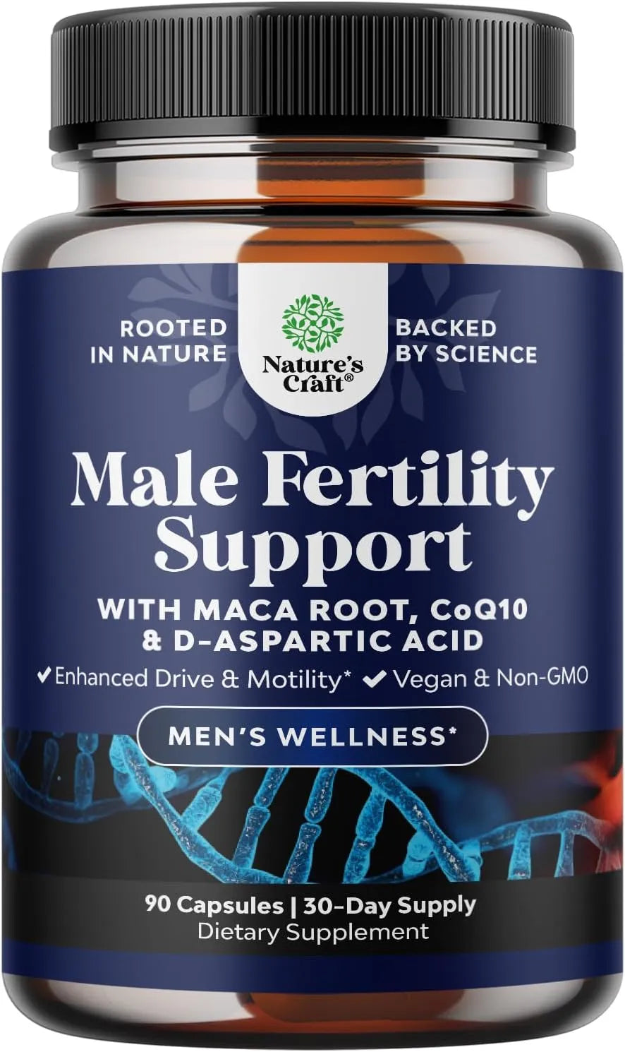Nature's Craft Pre Conception Male Fertility Supplement - Advanced Fertility Supplement for Men - 90 caps