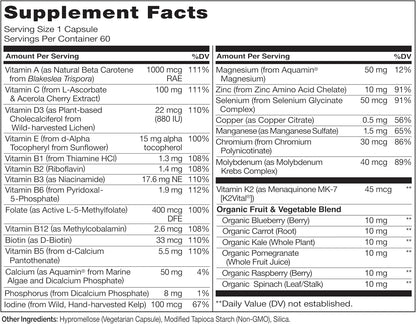 NATURELO Mens Multivitamins - One Daily Multivitamin for Men