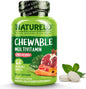 Naturelo Chewable Vitamin for Kids Multivitamin with Whole Food Organic Fruit Blend - 60 Tablets for Children
