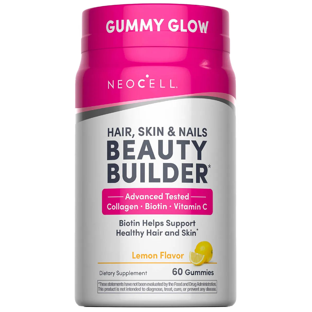 NeoCell Collagen, Vitamin C & Biotin Suppl. Lemon Flavor, 60 Gummies